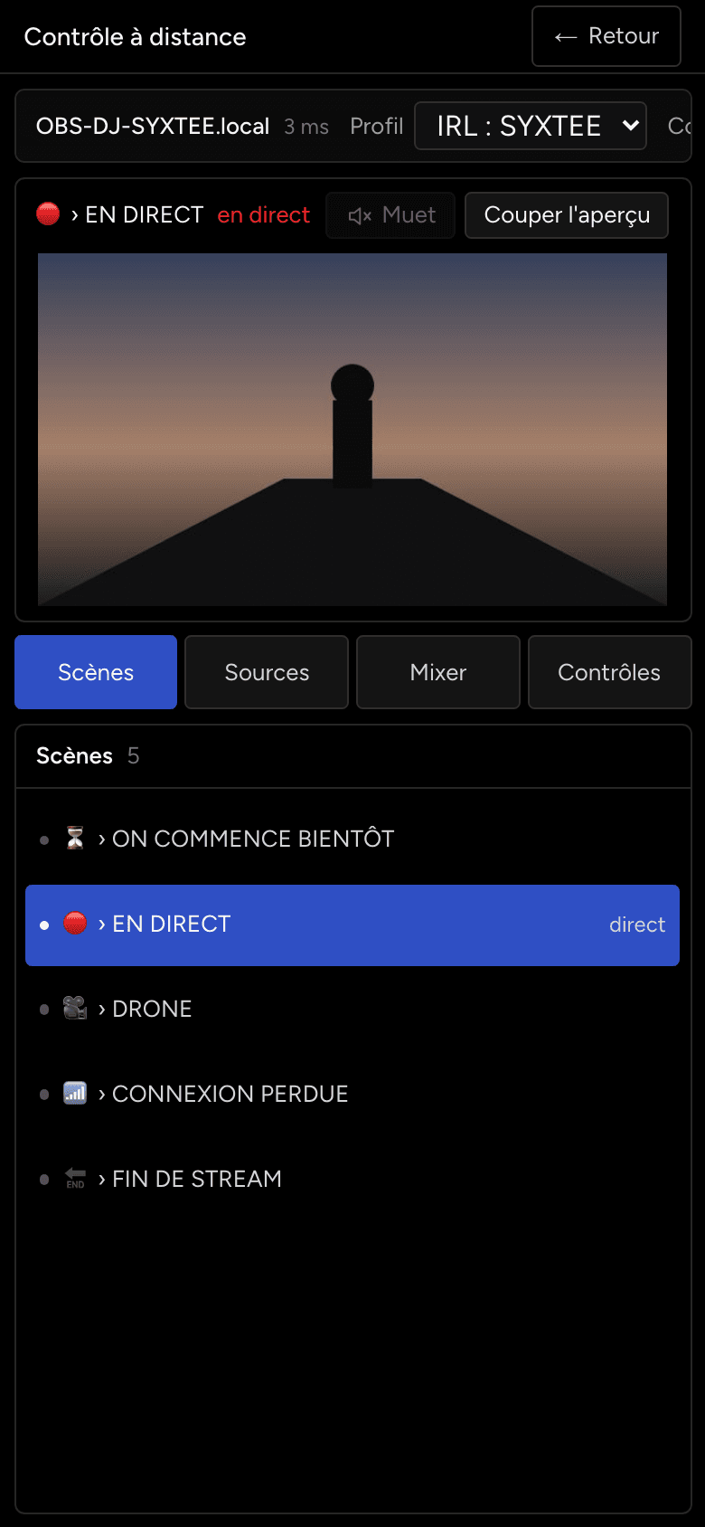 Contrôle à distance d'un OBS de l'espace depuis un téléphone
